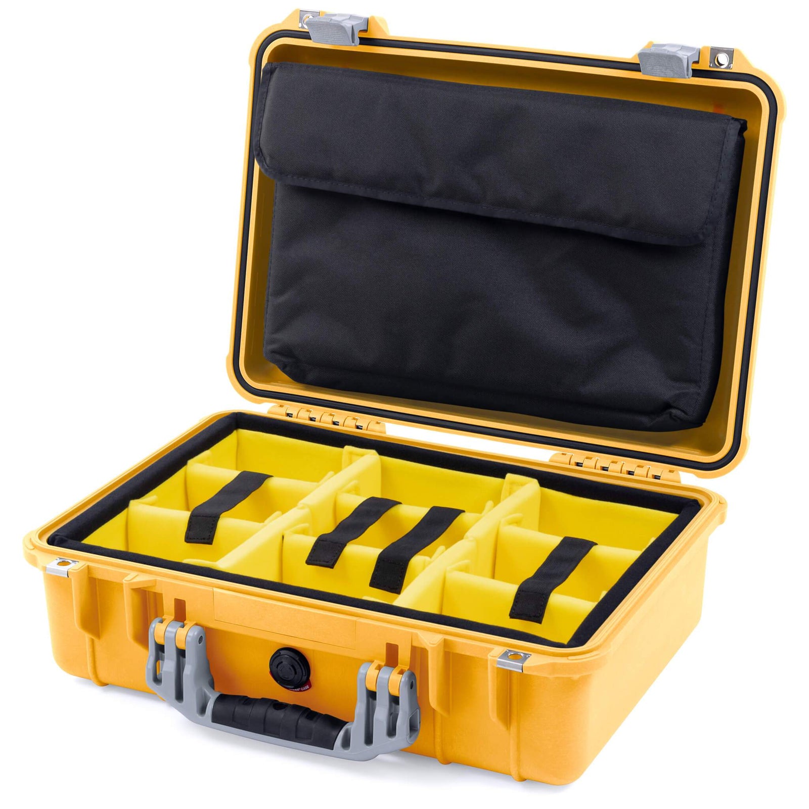 Pelican 1500 Case - Yellow & Silver