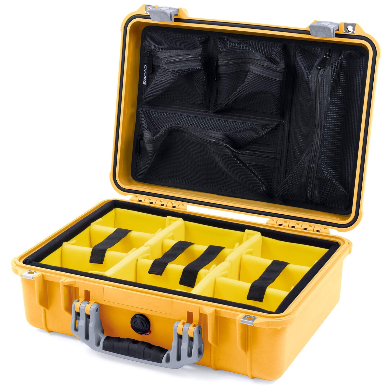 Pelican 1500 Case - Yellow & Silver