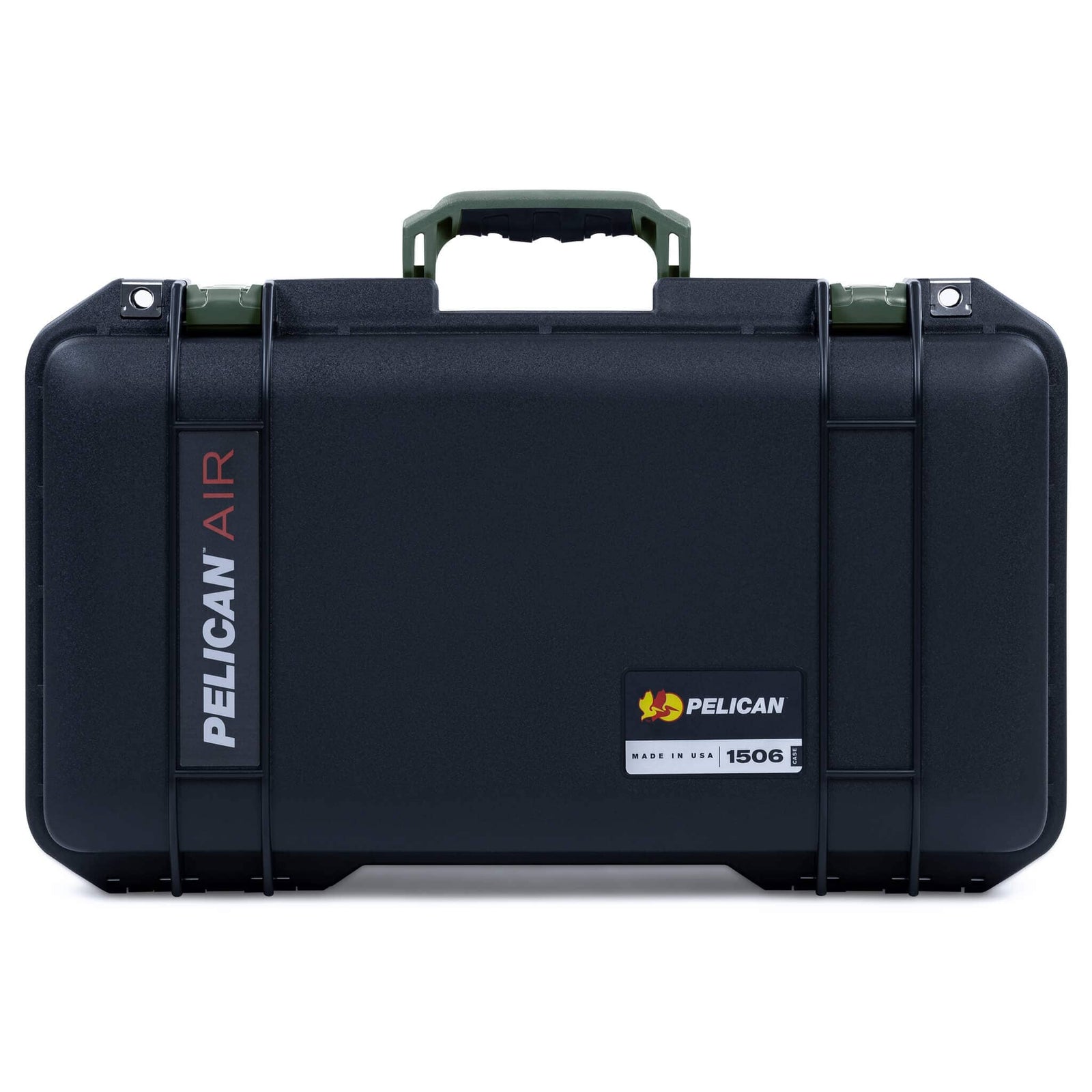 Pelican 1506 Air Case, Black with OD Green Handles & Latches ColorCase