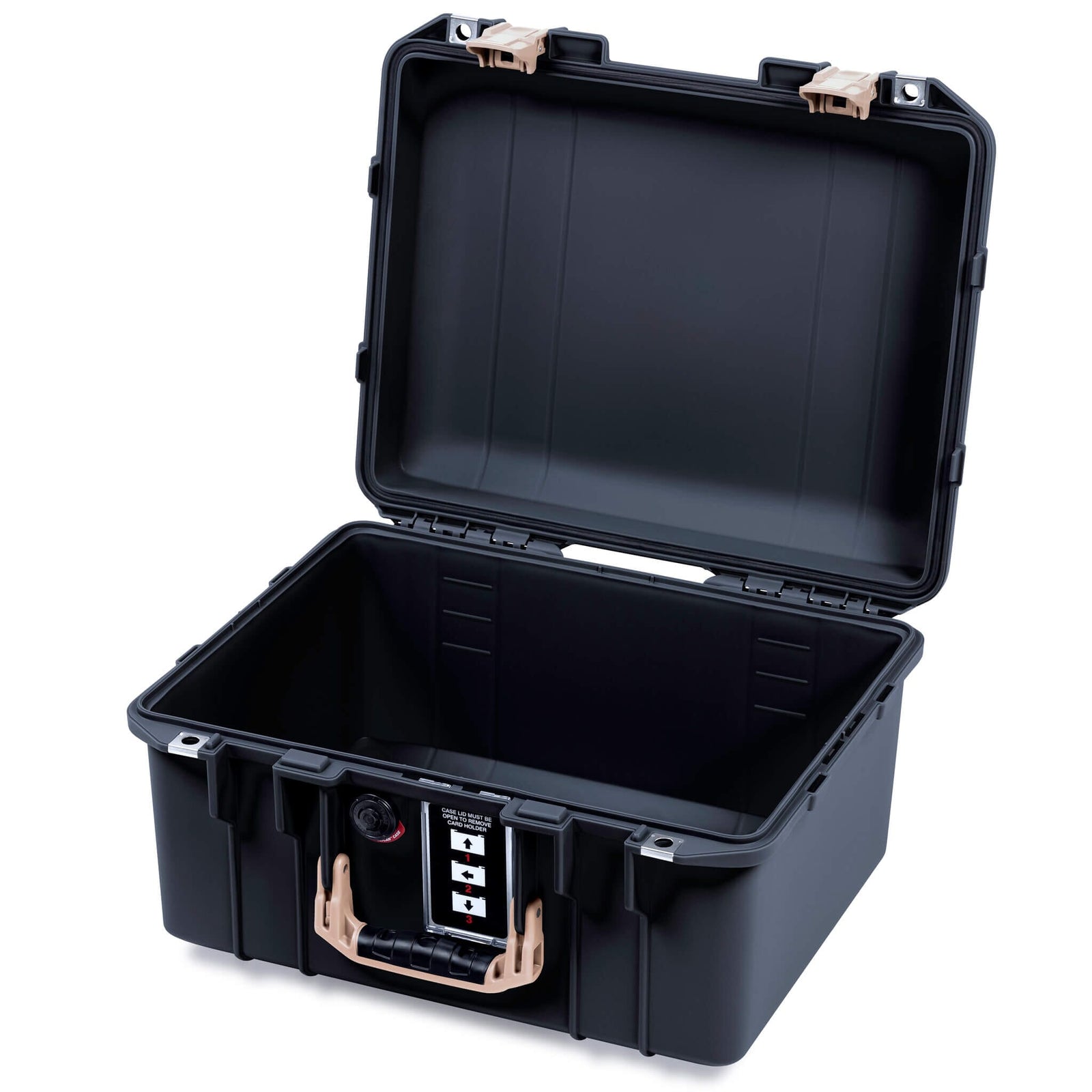 Pelican 1507 Air Case, Black with Desert Tan Handle & Latches None (Case Only) ColorCase 015070-0000-110-311