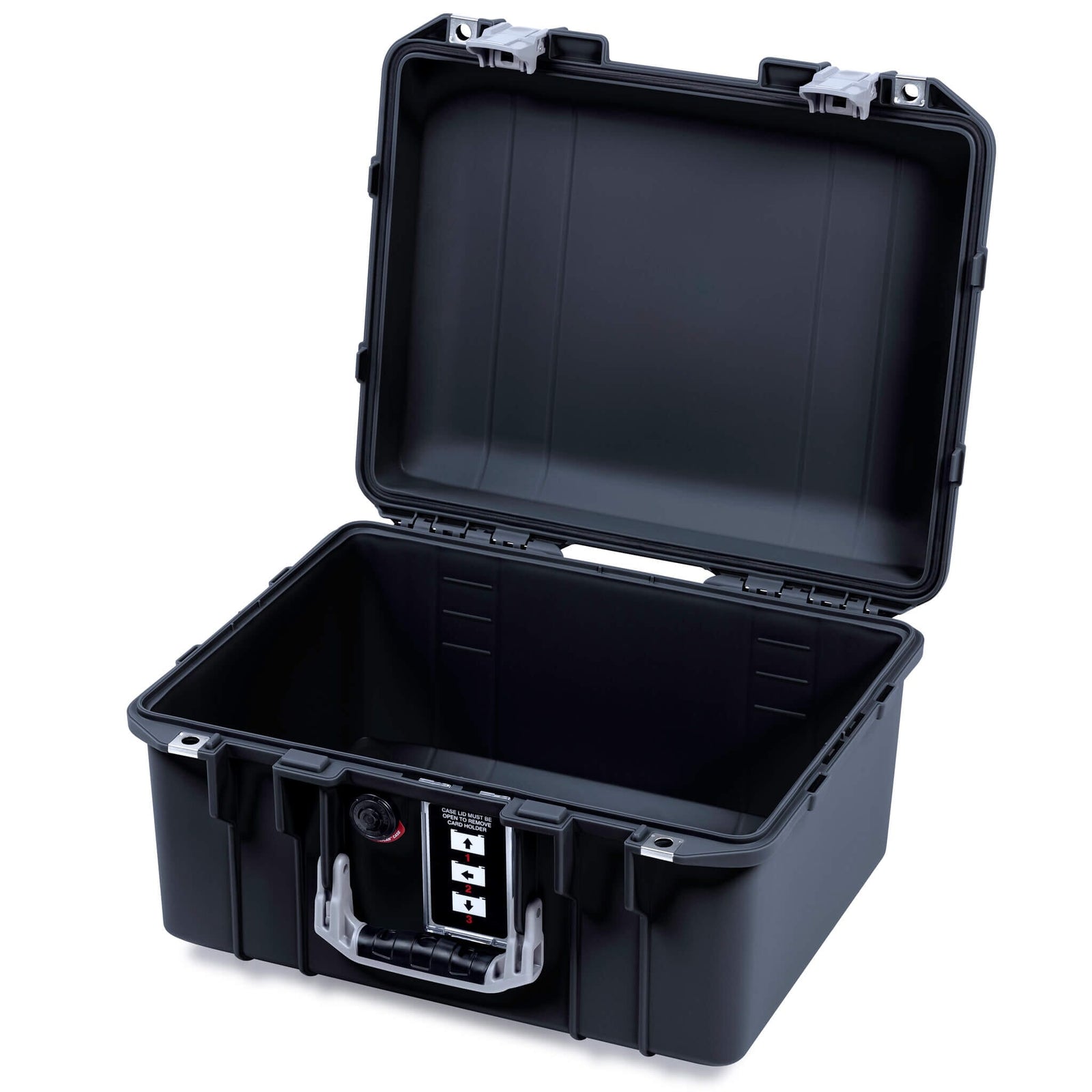 Pelican 1507 Air Case, Black with Silver Handle & Latches None (Case Only) ColorCase 015070-0000-110-181