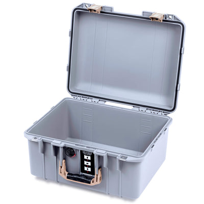 Pelican 1507 Air Case, Silver with Desert Tan Handle & Latches None (Case Only) ColorCase 015070-0000-180-311