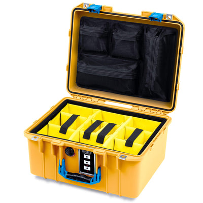 Pelican 1507 Air Case, Yellow with Blue Handle & Latches ColorCase