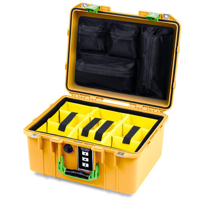Pelican 1507 Air Case, Yellow with Lime Green Handle & Latches ColorCase