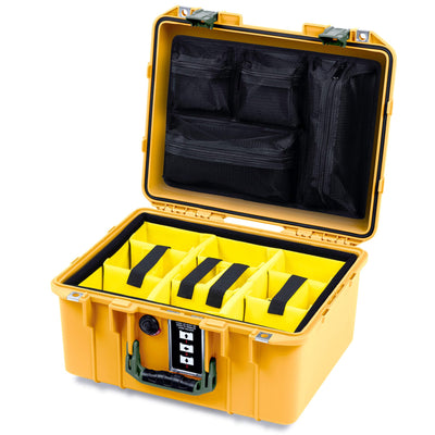 Pelican 1507 Air Case, Yellow with OD Green Handle & Latches ColorCase