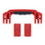 Pelican 1525 Air Replacement Handle & Latches, Red (Set of 1 Handle, 2 Latches) ColorCase 