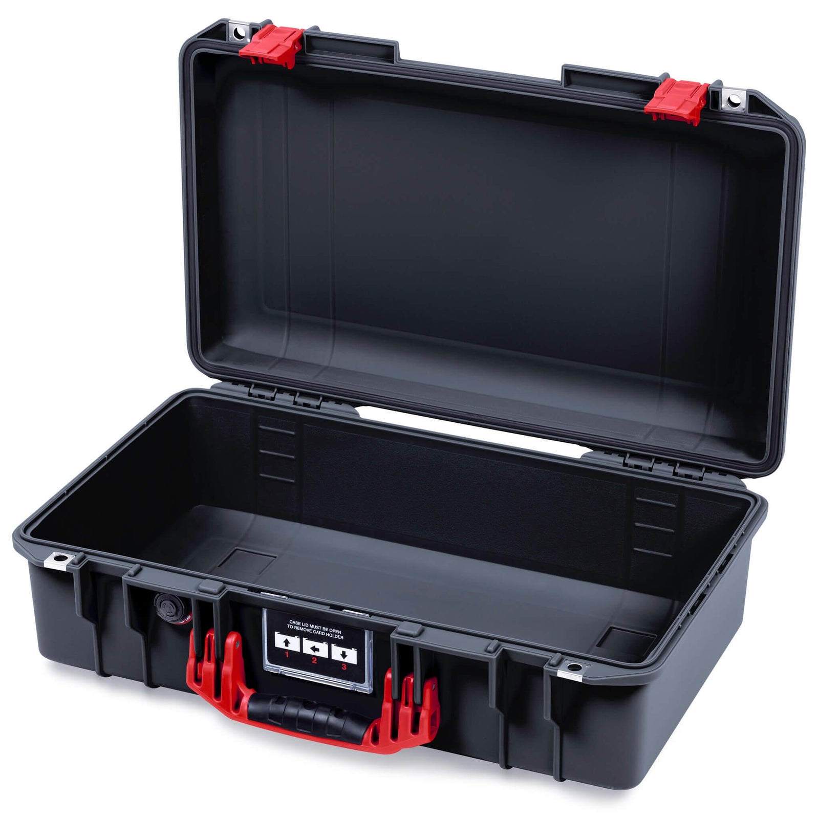 Pelican 1525 Air Case, Black with Red Handle & Latches None (Case Only) ColorCase 015250-0000-110-321