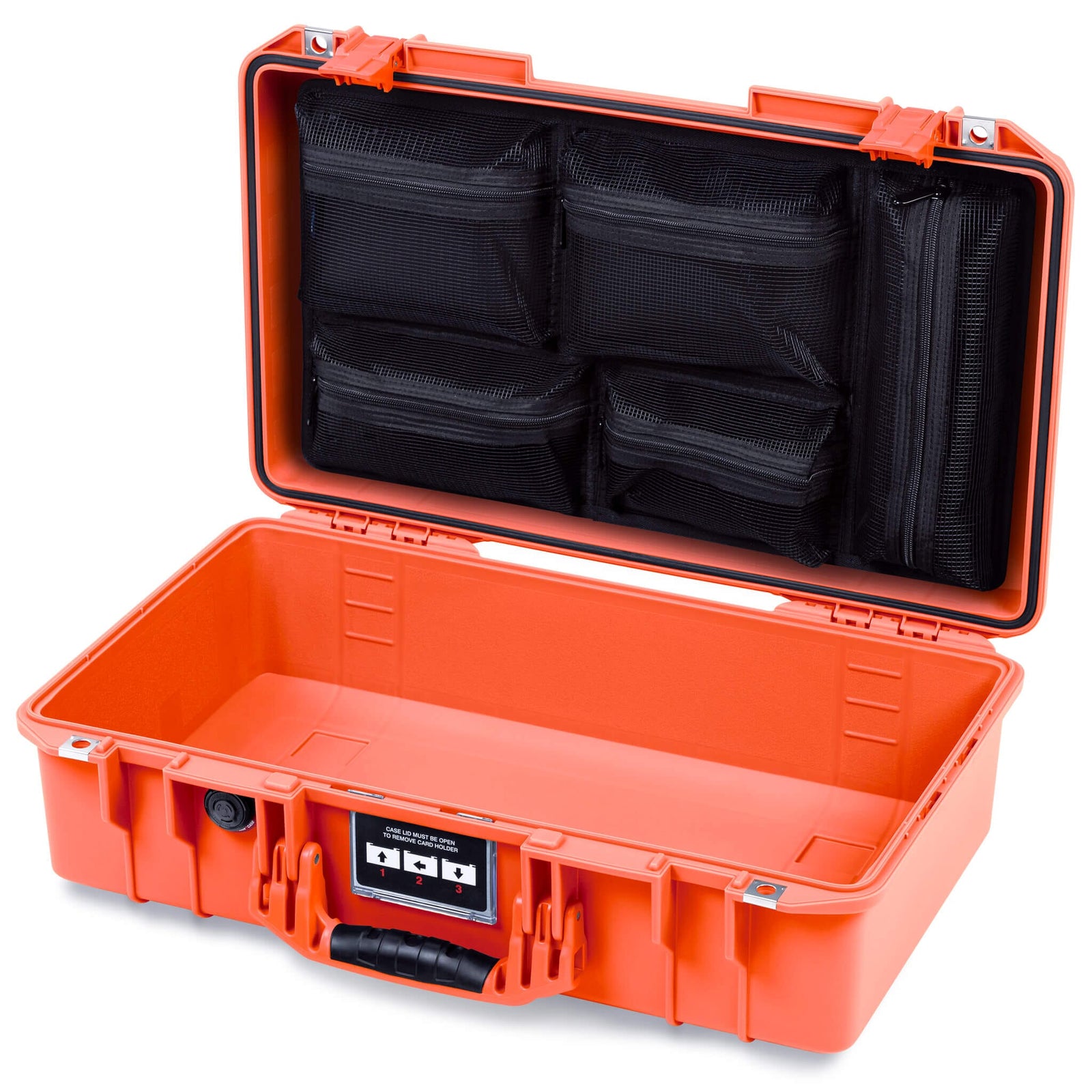 Pelican 1525 Air Case, Orange Mesh Lid Organizer Only ColorCase 015250-0100-150-151