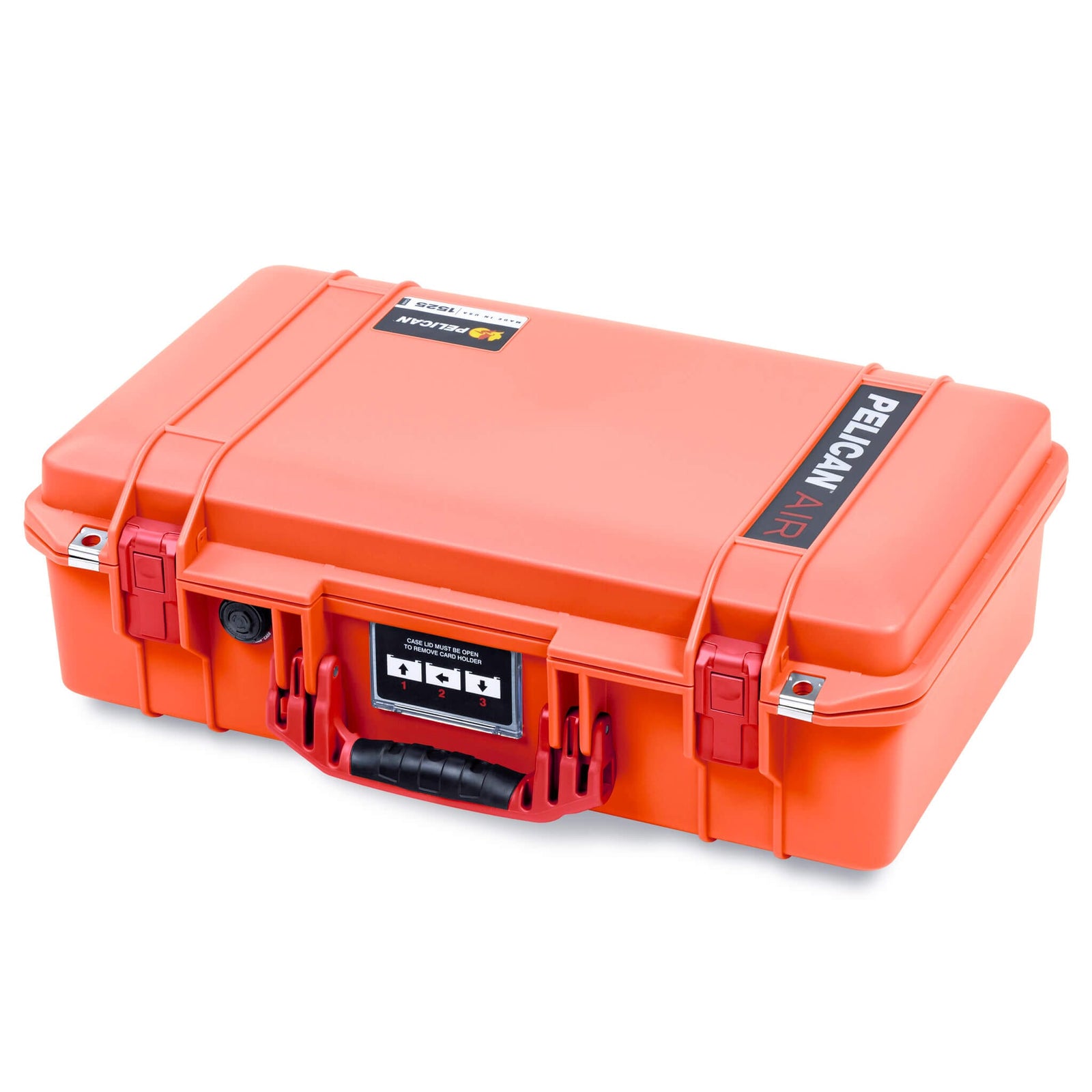 Pelican 1525 Air Case, Orange with Red Handle & Latches ColorCase