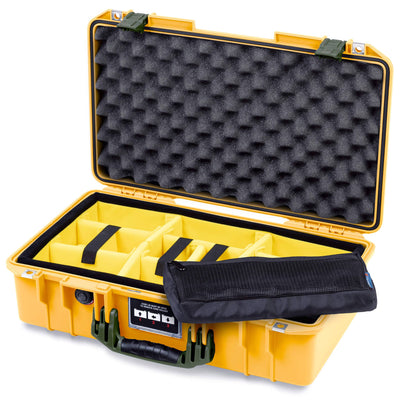 Pelican 1525 Air Case, Yellow with OD Green Handle & Latches ColorCase