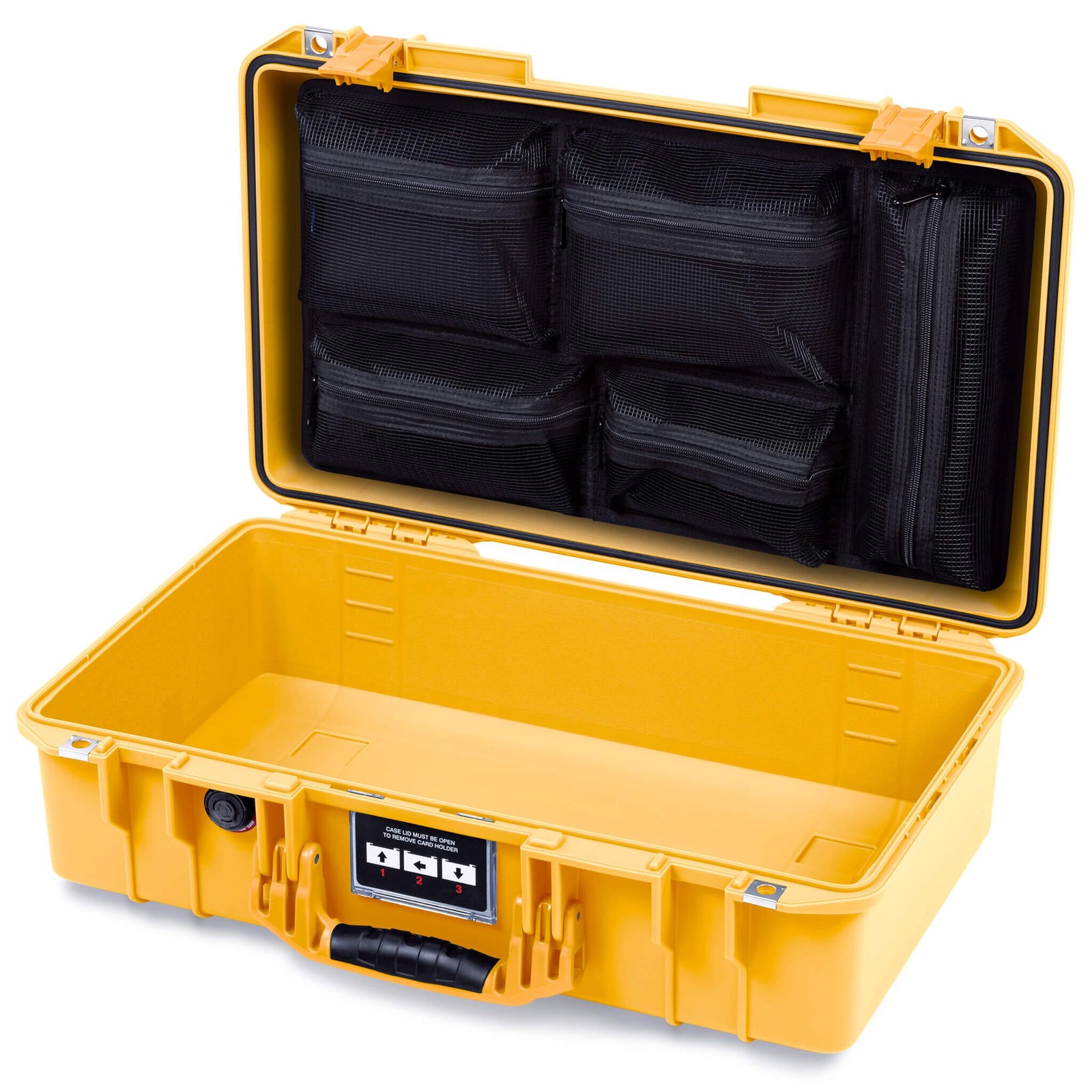 Pelican 1525 Air Case, Yellow Mesh Lid Organizer Only ColorCase 015250-0100-240-241