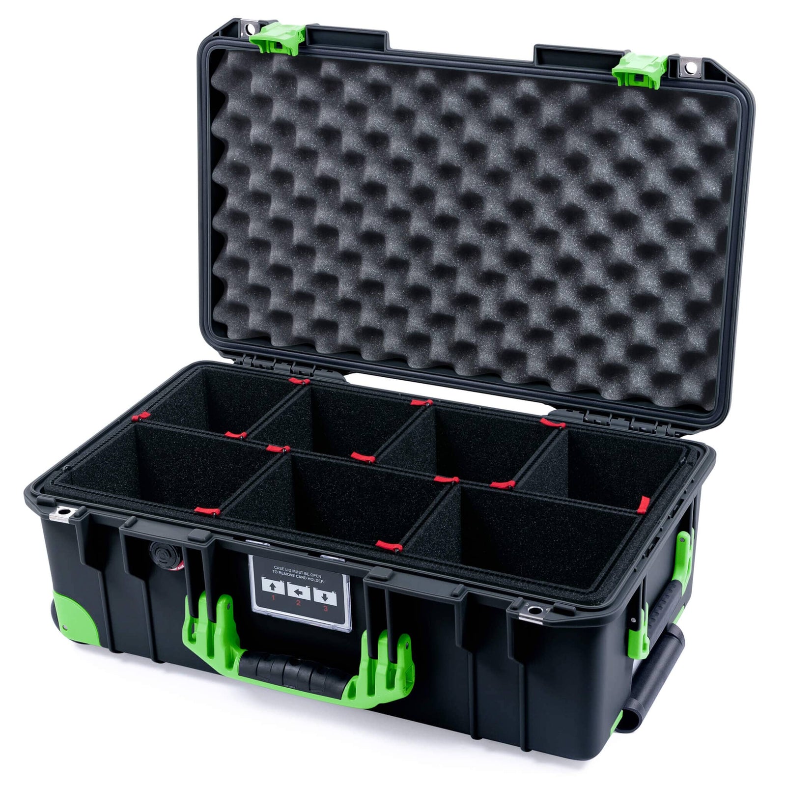 Pelican 1535 Air Carry-on Case - Black & Lime Green Trolley