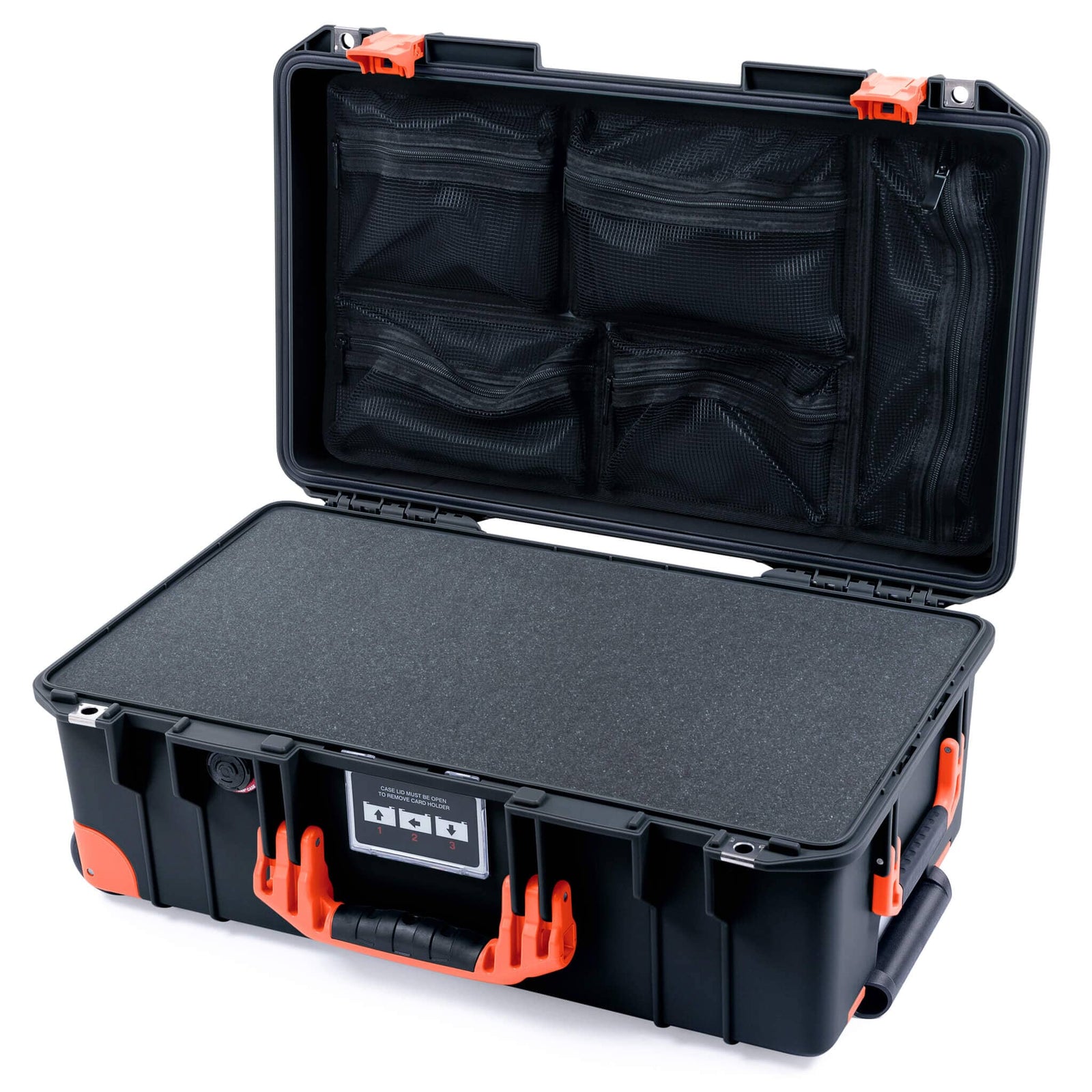Pelican 1535 Air Carry-on Case - Black & Orange Trolley