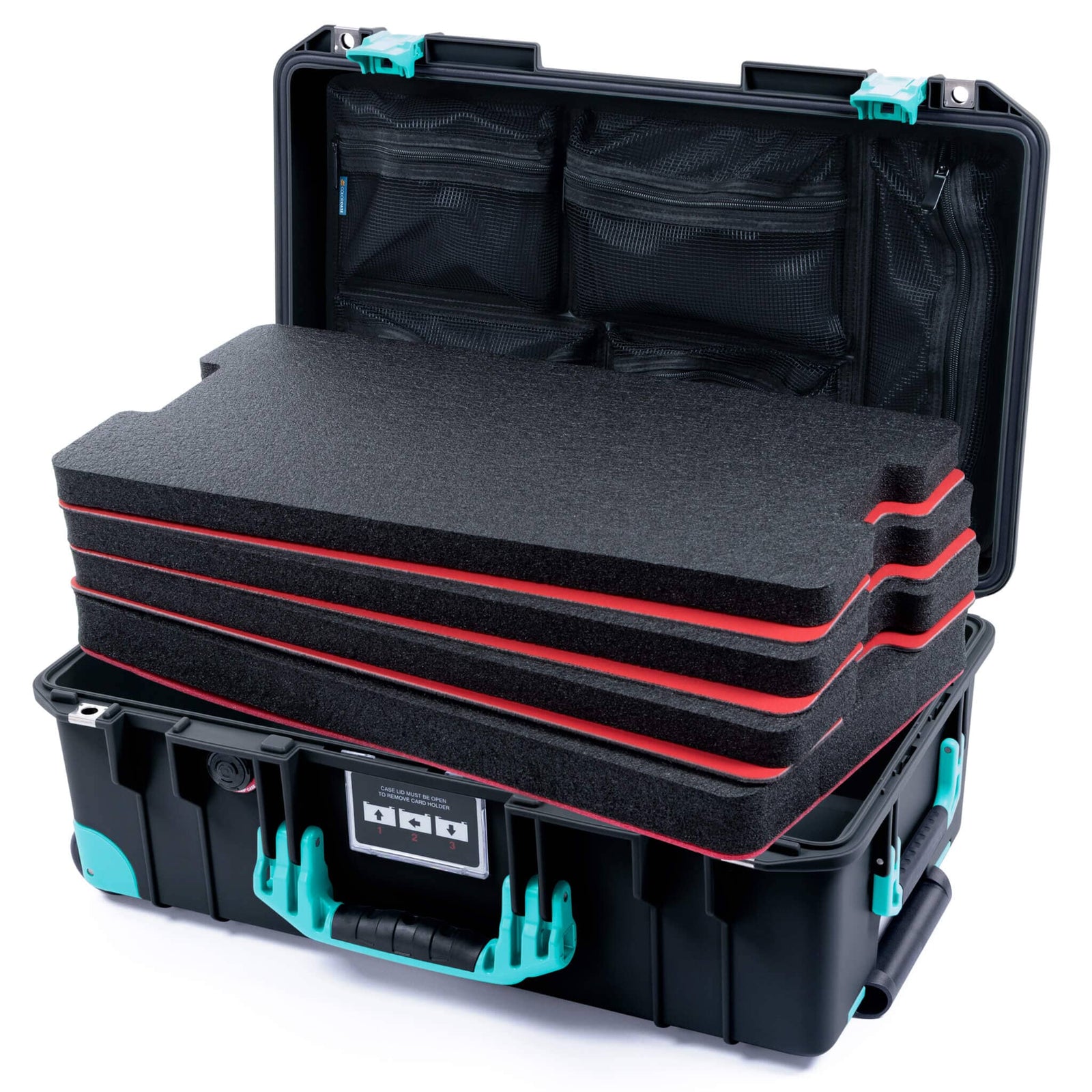 Pelican 1535 Air Carry-on Case - Black & Teal Trolley