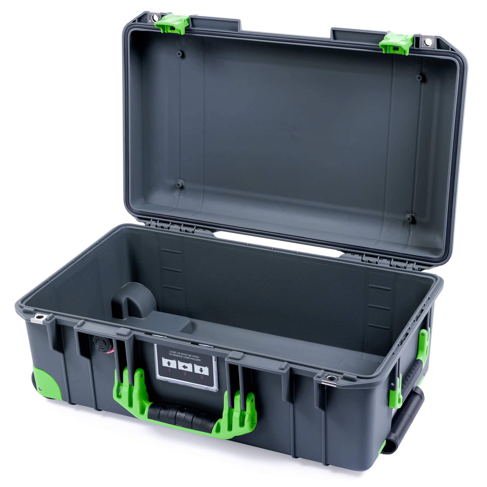 Pelican 1535 Air Carry-on Case - Charcoal & Lime Green Trolley