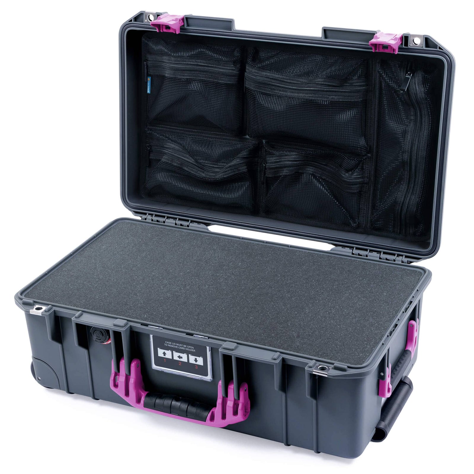 Pelican 1535 Air Carry-on Case - Charcoal & Magenta
