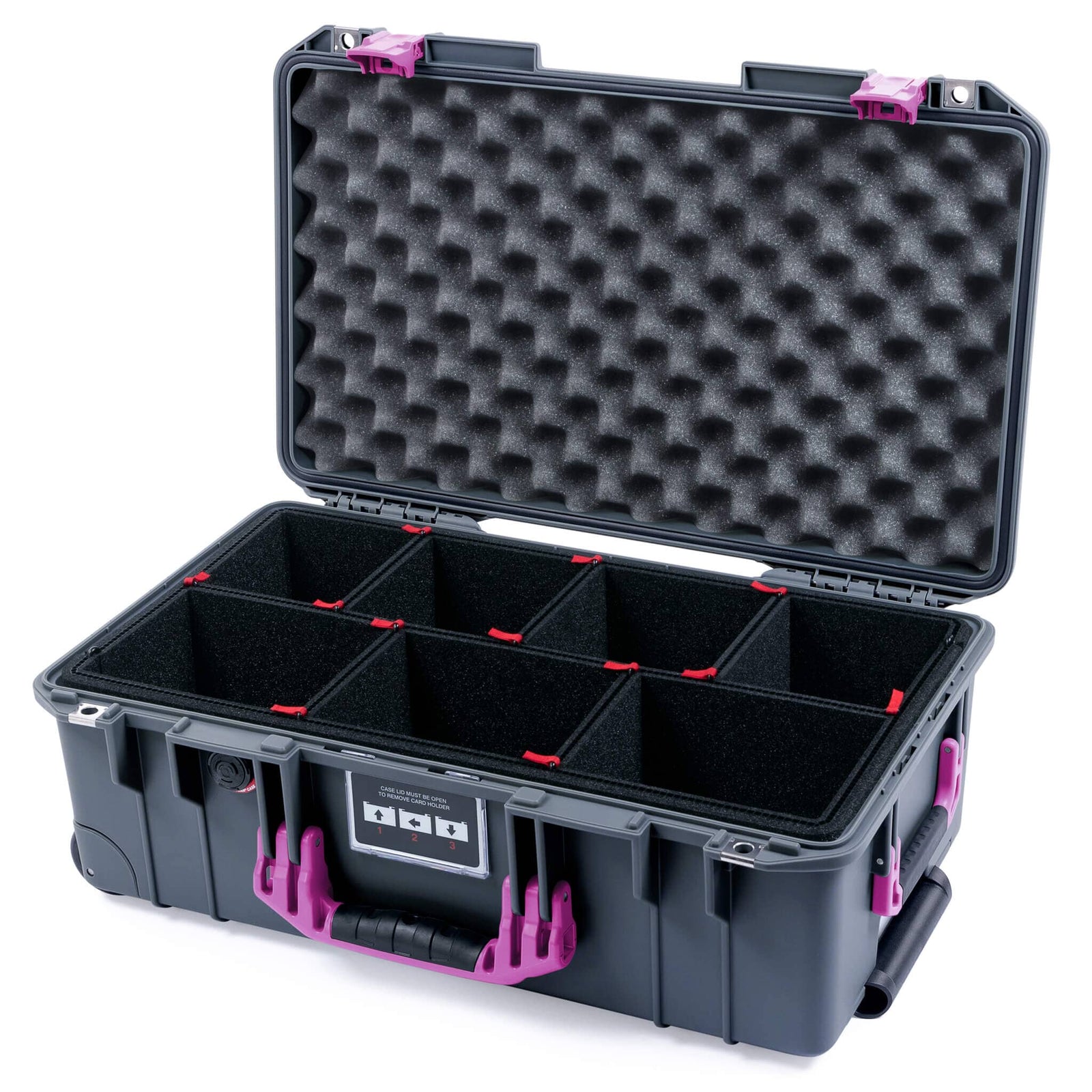 Pelican 1535 Air Carry-on Case - Charcoal & Magenta