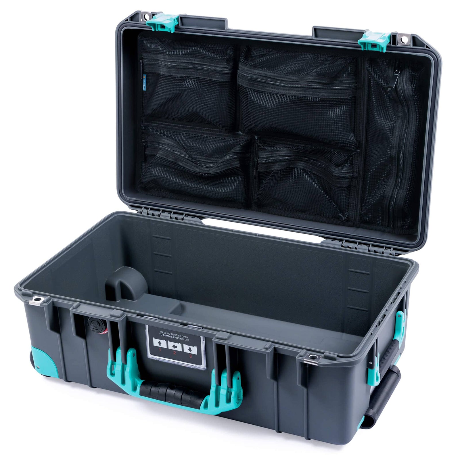 Pelican 1535 Air Carry-on Case - Charcoal & Teal Trolley