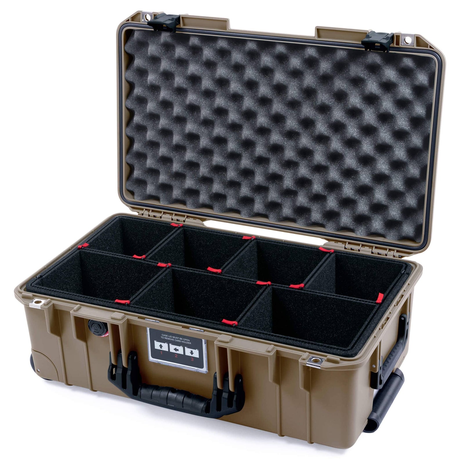 Pelican 1535 Air Carry - on Case - Dark Desert Dirt & Black - TrekPak Divider System / Convoluted Lid Foam