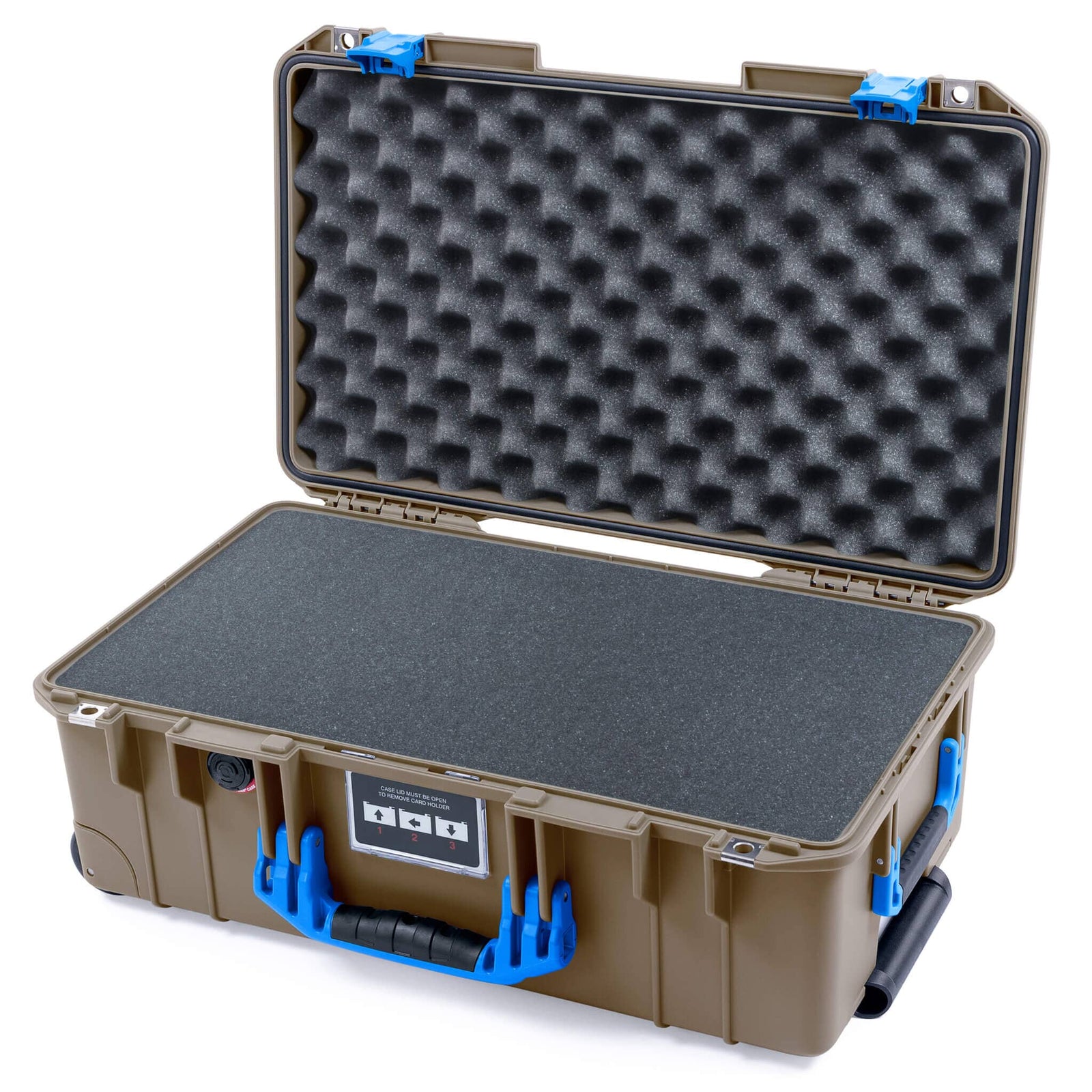 Pelican 1535 Air Case, Dark Desert Dirt with Blue Handles & Latches ColorCase