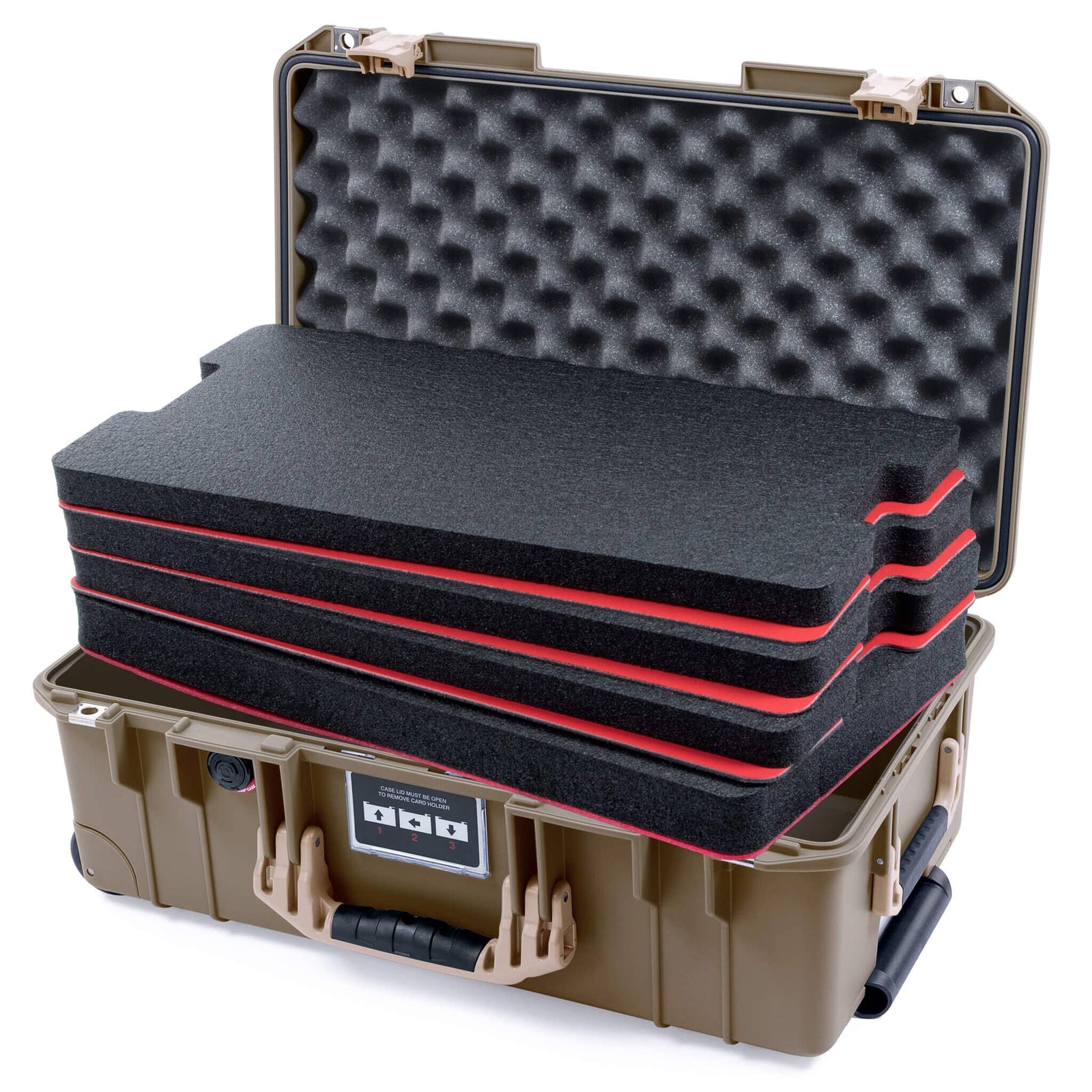 Pelican 1535 Air Case, Dark Desert Dirt with Desert Tan Handles & Latches ColorCase