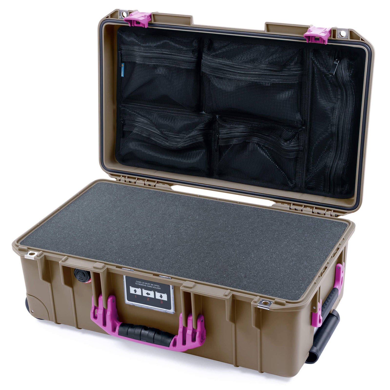 Pelican 1535 Air Carry-on Case - Dark Desert Dirt & Magenta