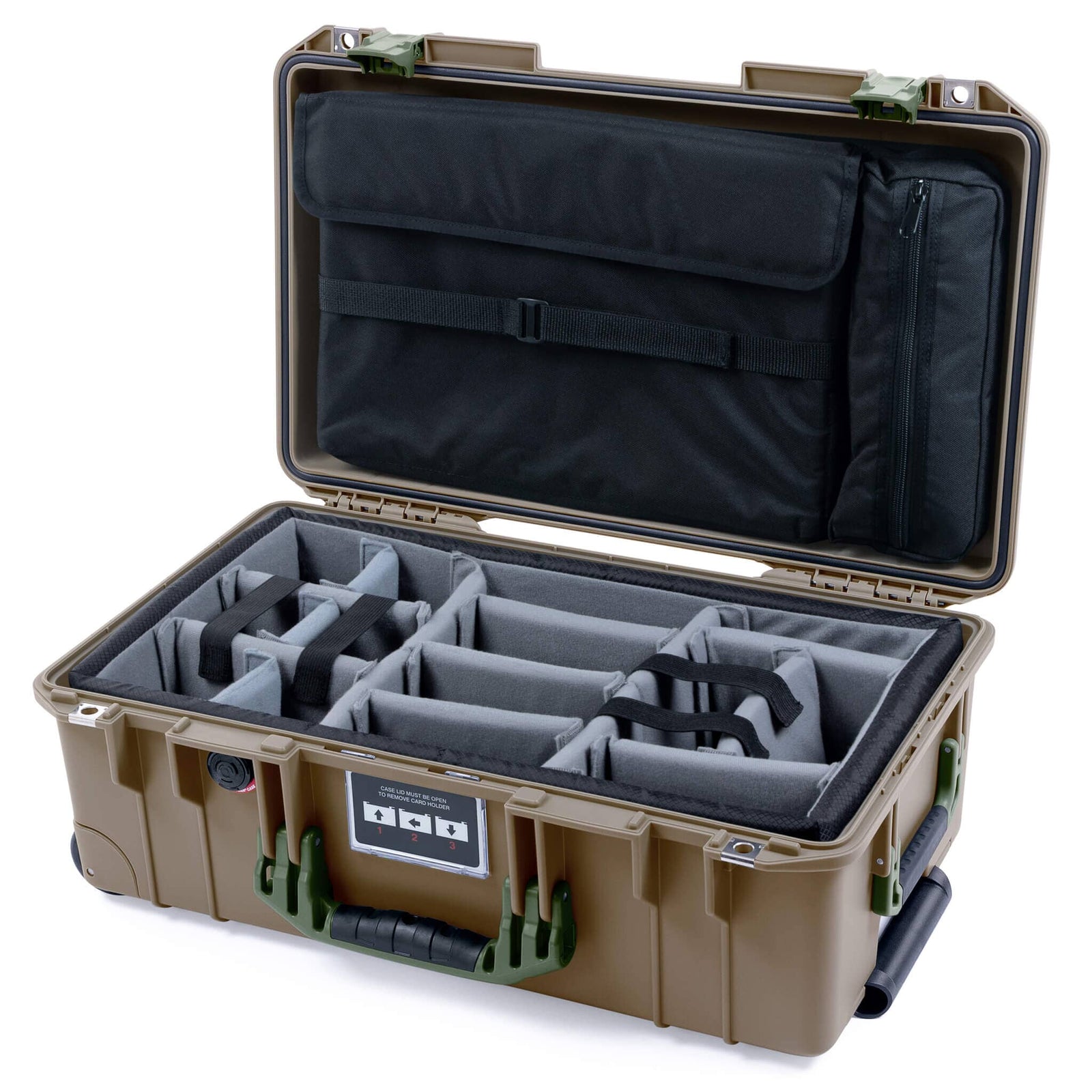Pelican 1535 Air Carry-on Case - Dark Desert Dirt & OD Green