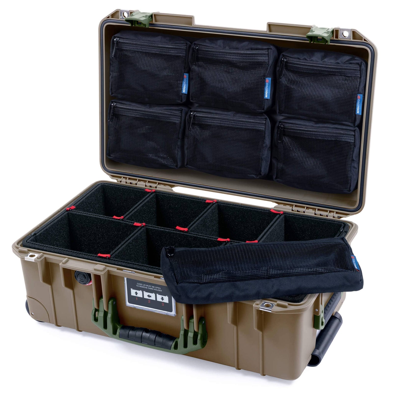 Pelican 1535 Air Carry-on Case - Dark Desert Dirt & OD Green