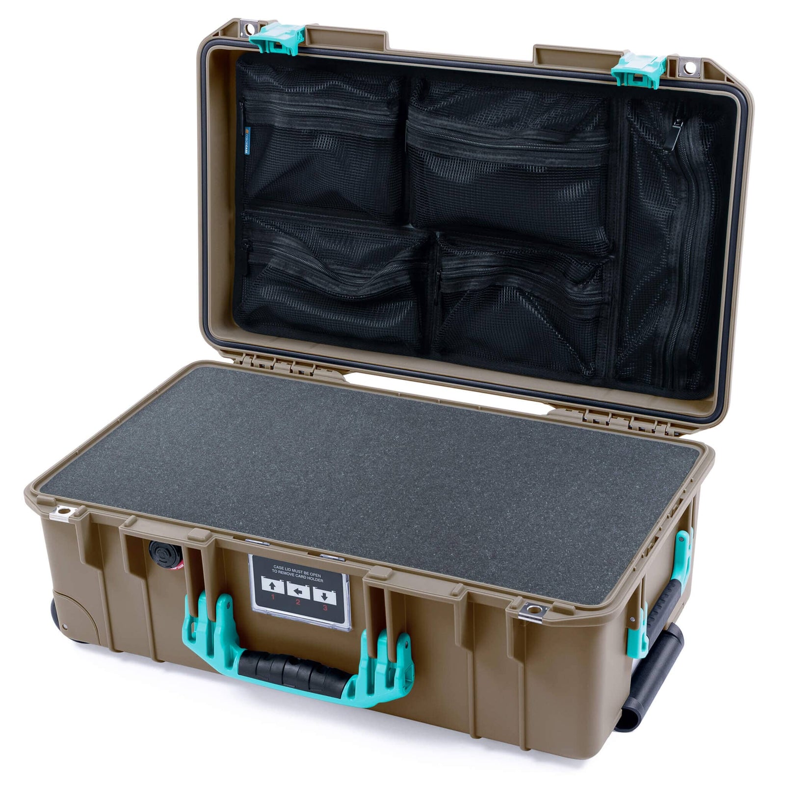 Pelican 1535 Air Carry-on Case - Dark Desert Dirt & Teal