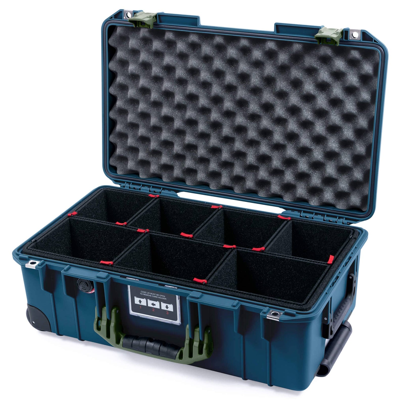 Pelican 1535 Air Carry-on Case - Deep Pacific & OD Green - Mesh Lid Organizer Only
