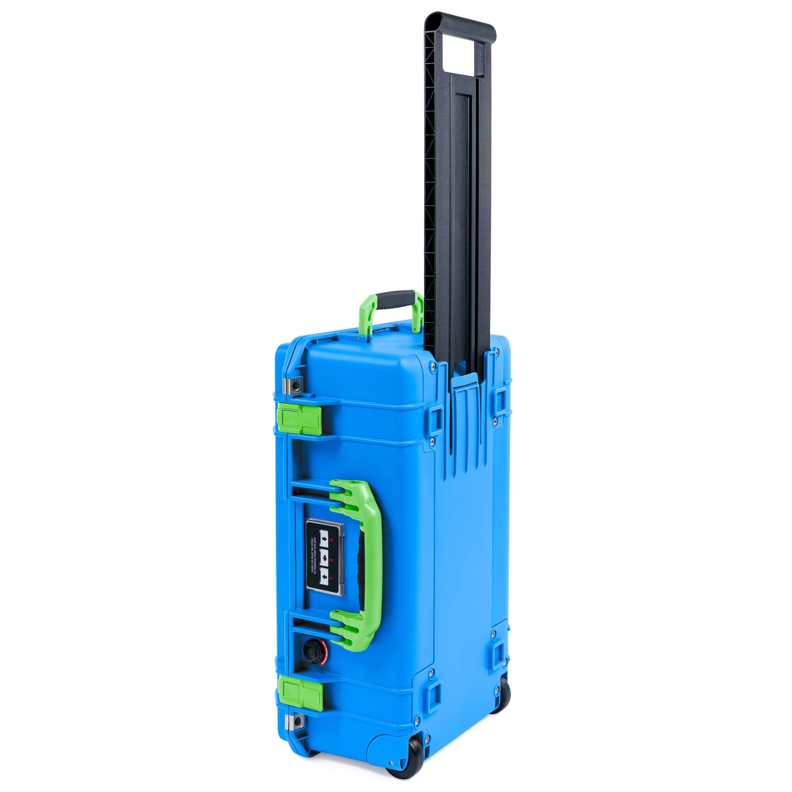 Pelican 1535 Air Case, Electric Blue with Lime Green Handles & Latches ColorCase