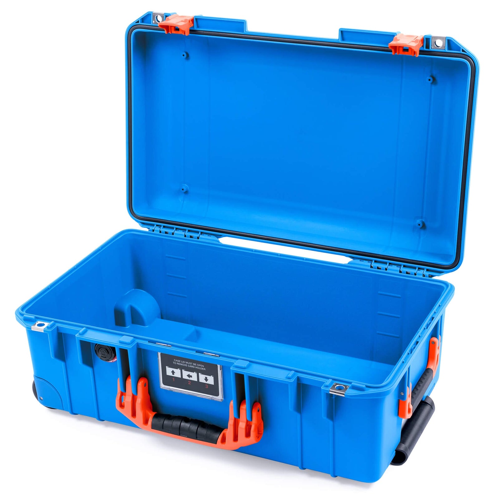 Pelican 1535 Air Case, Electric Blue with Orange Handles & Latches None (Case Only) ColorCase 015350-0000-120-151