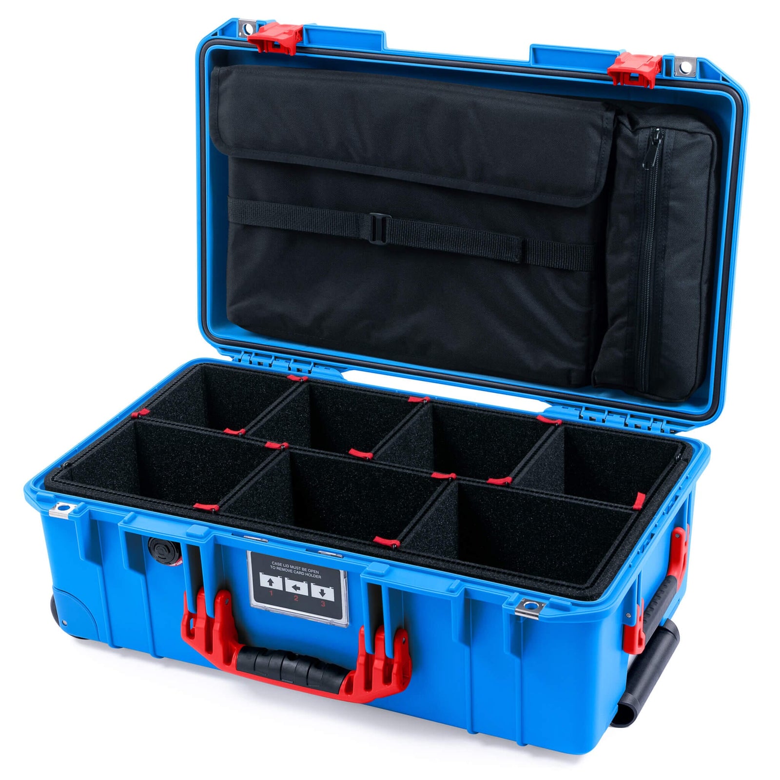 Pelican 1535 Air Carry-on Case - Electric Blue & Red