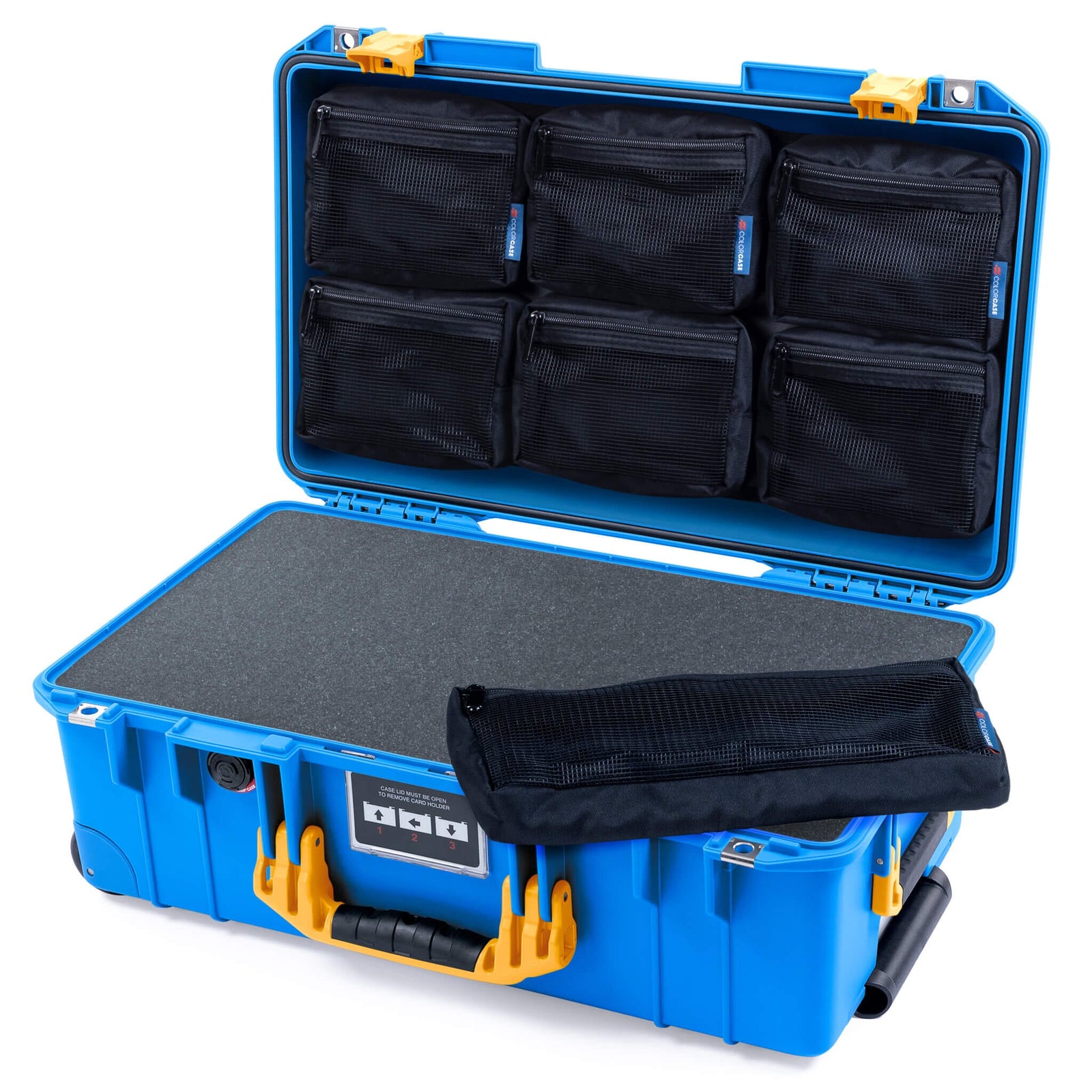 Pelican 1535 Air Carry-on Case - Electric Blue & Yellow