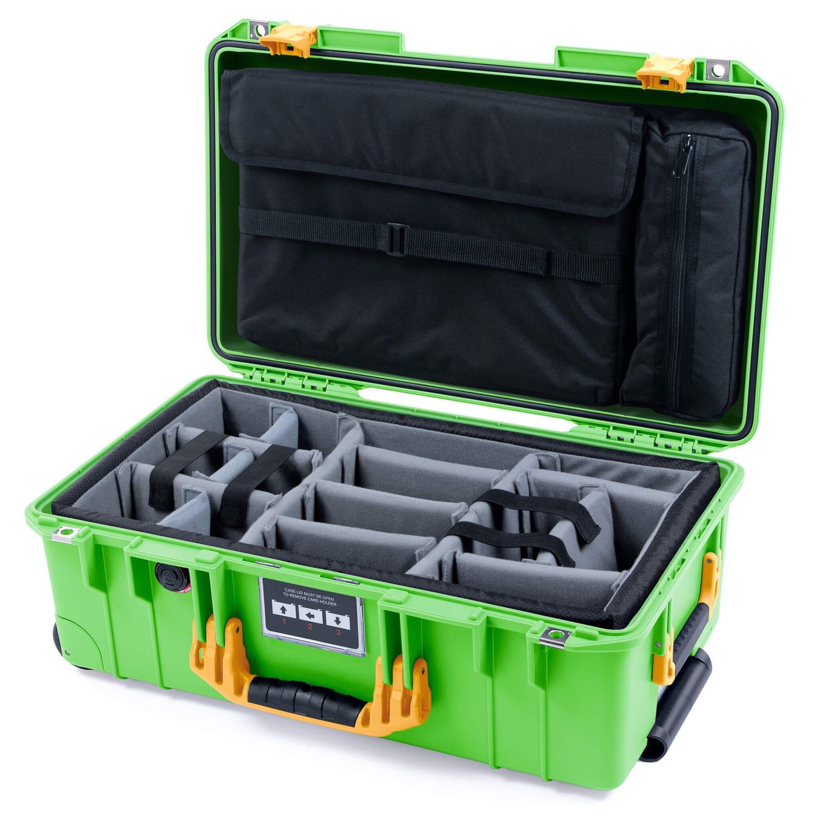 Pelican 1535 Air Carry-on Case - Lime Green & Yellow