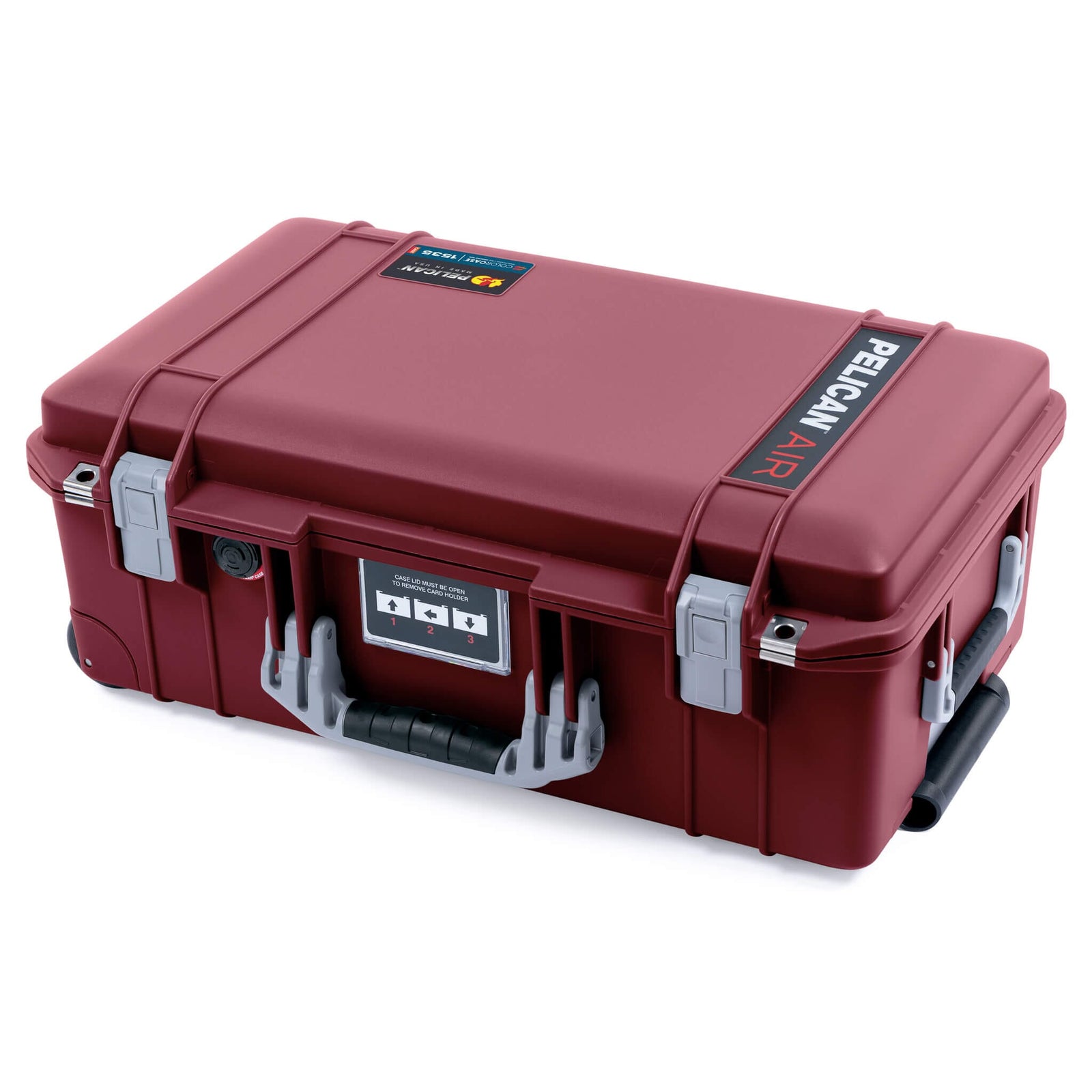 Pelican 1535 Air Case, Oxblood with Silver Handles & Latches ColorCase