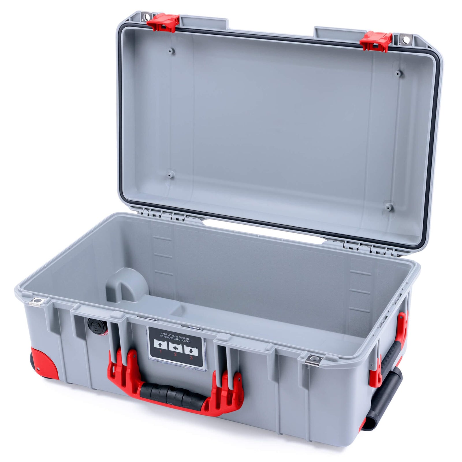 Pelican 1535 Air Case, Silver with Red Handles, Latches & Trolley None (Case Only) ColorCase 015350-0000-180-321-320
