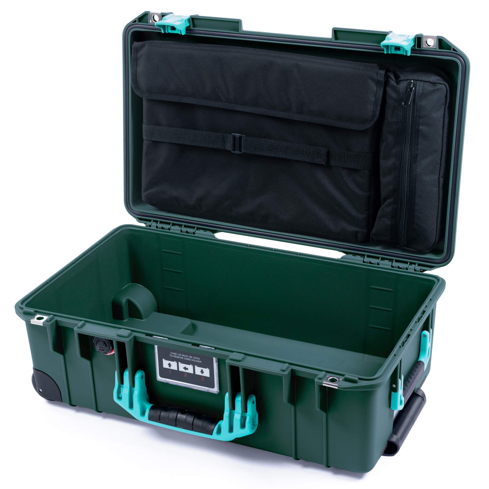 Pelican 1535 Air Carry-on Case - Trekking Green & Teal - Computer Lid Organizer Only