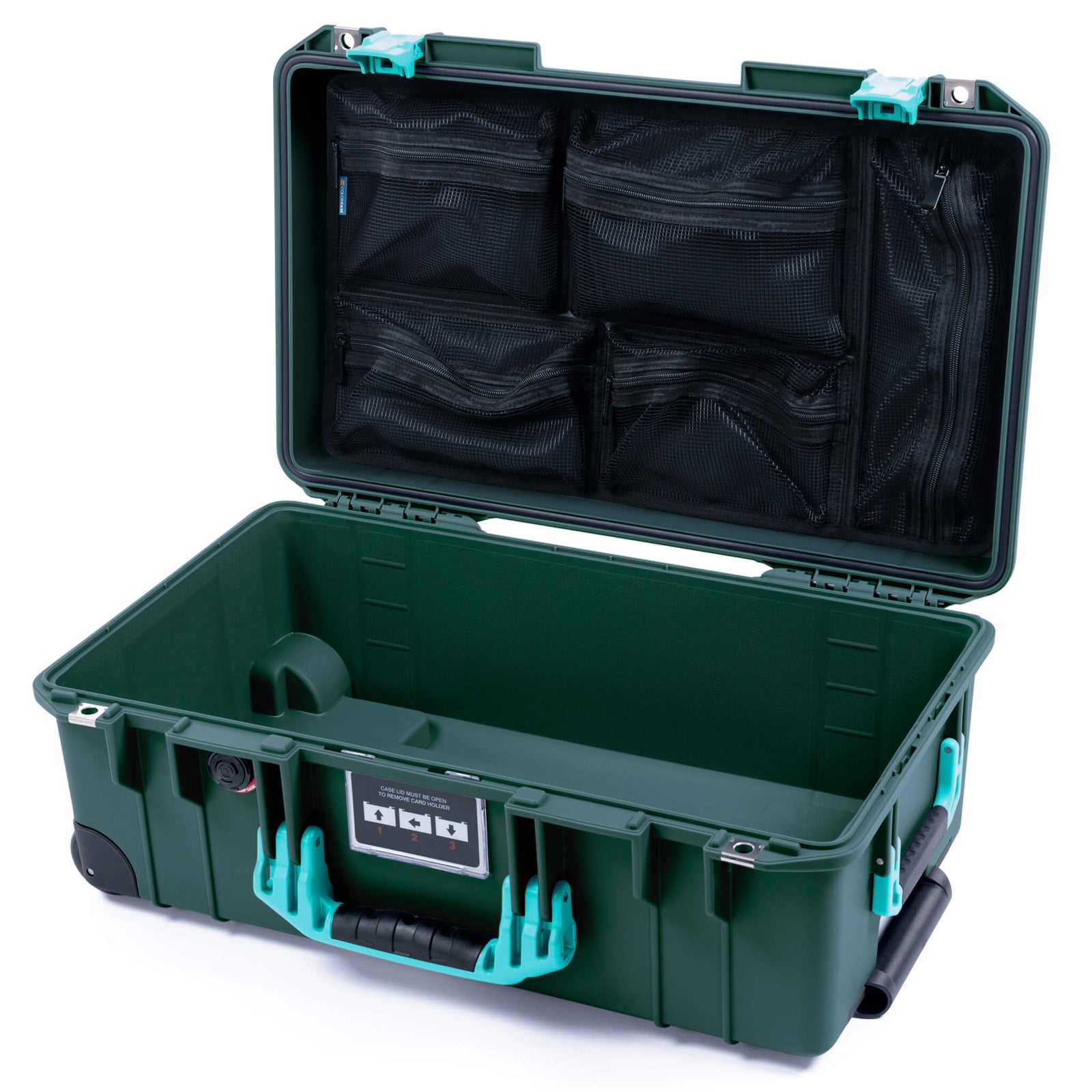 Pelican 1535 Air Carry-on Case - Trekking Green & Teal - Mesh Lid Organizer Only