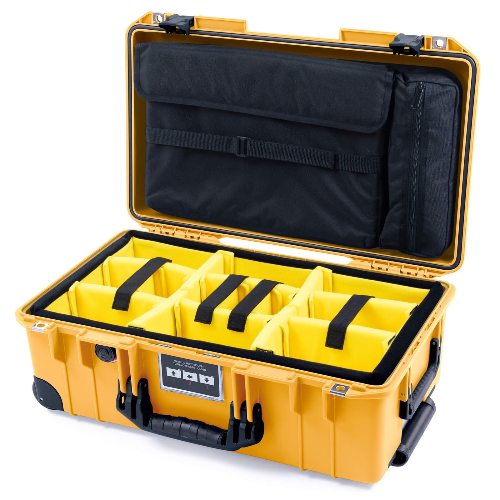 Pelican 1535 Air Carry-on Case - Yellow & Black Trolley