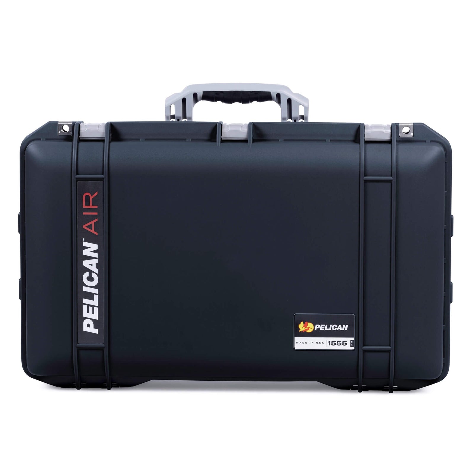 Pelican 1555 Air Case, Black with Silver Handle & Latches ColorCase