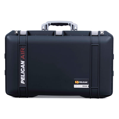 Pelican 1555 Air Case, Black with Silver Handle & Latches ColorCase