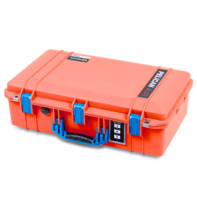 Pelican 1555 Air Case, Orange with Blue Handle & Latches ColorCase