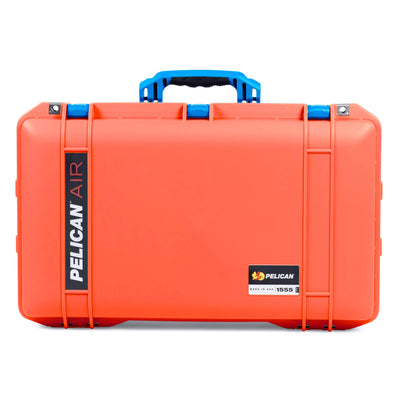 Pelican 1555 Air Case, Orange with Blue Handle & Latches ColorCase