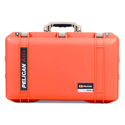 Pelican 1555 Air Case, Orange with Desert Tan Handle & Latches ColorCase