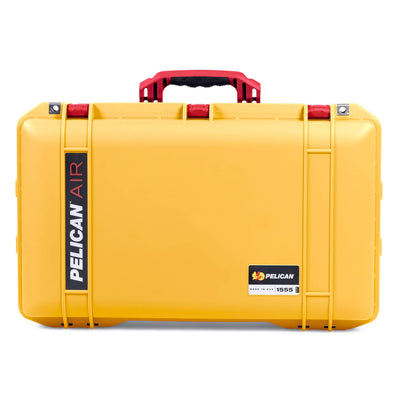 Pelican 1555 Air Case, Yellow with Red Handle & Latches ColorCase
