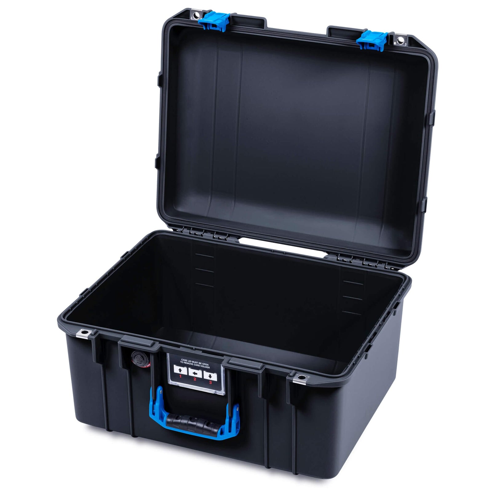 Pelican 1557 Air Case, Black with Blue Handle & Latches ColorCase