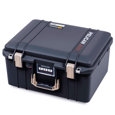 Pelican 1557 Air Case, Black with Desert Tan Handle & Latches ColorCase