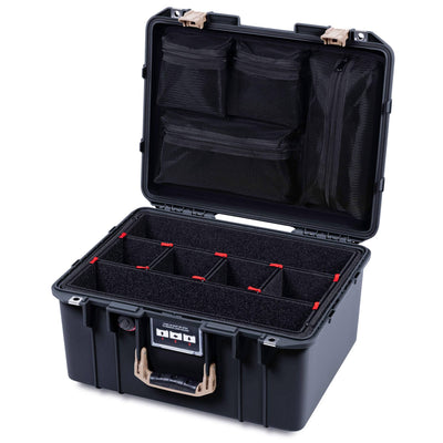 Pelican 1557 Air Case, Black with Desert Tan Handle & Latches ColorCase