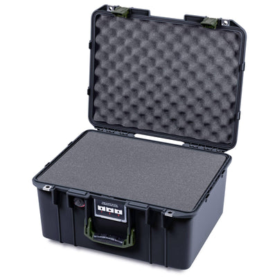 Pelican 1557 Air Case, Black with OD Green Handle & Latches ColorCase